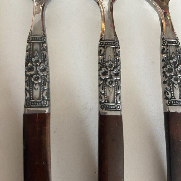 Vintage- Northland Oneida Napa Valley 4 Forks Stainless, Wood Handle - Picture 4 of 4